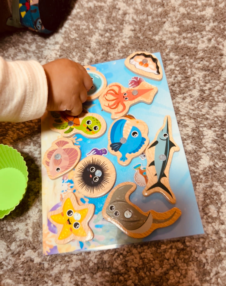 Juego interactivo sensorial: Vamos de pesca!